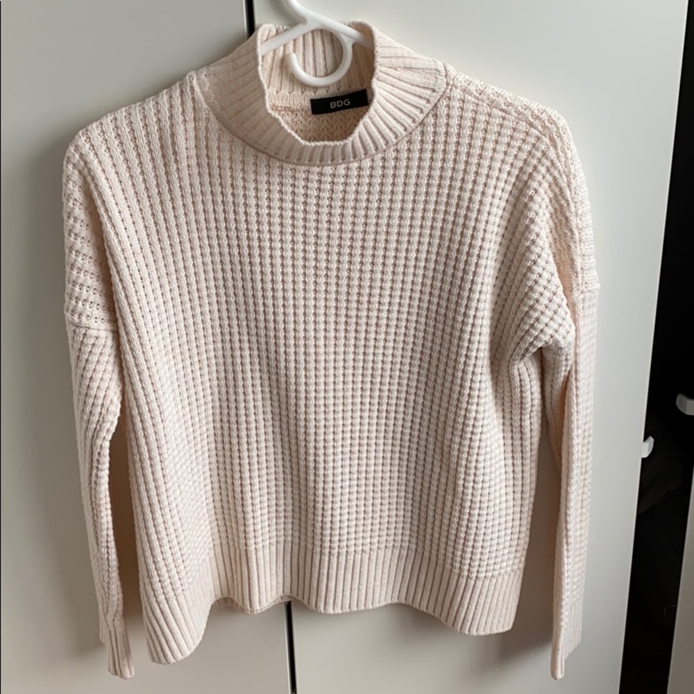 BDG Light Pink Waffle Pullover Size S